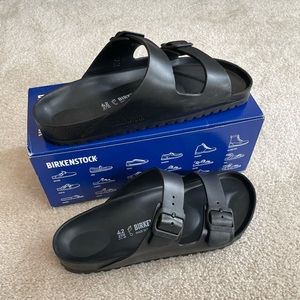 Men’s Black Rubber Arizona Birkenstocks